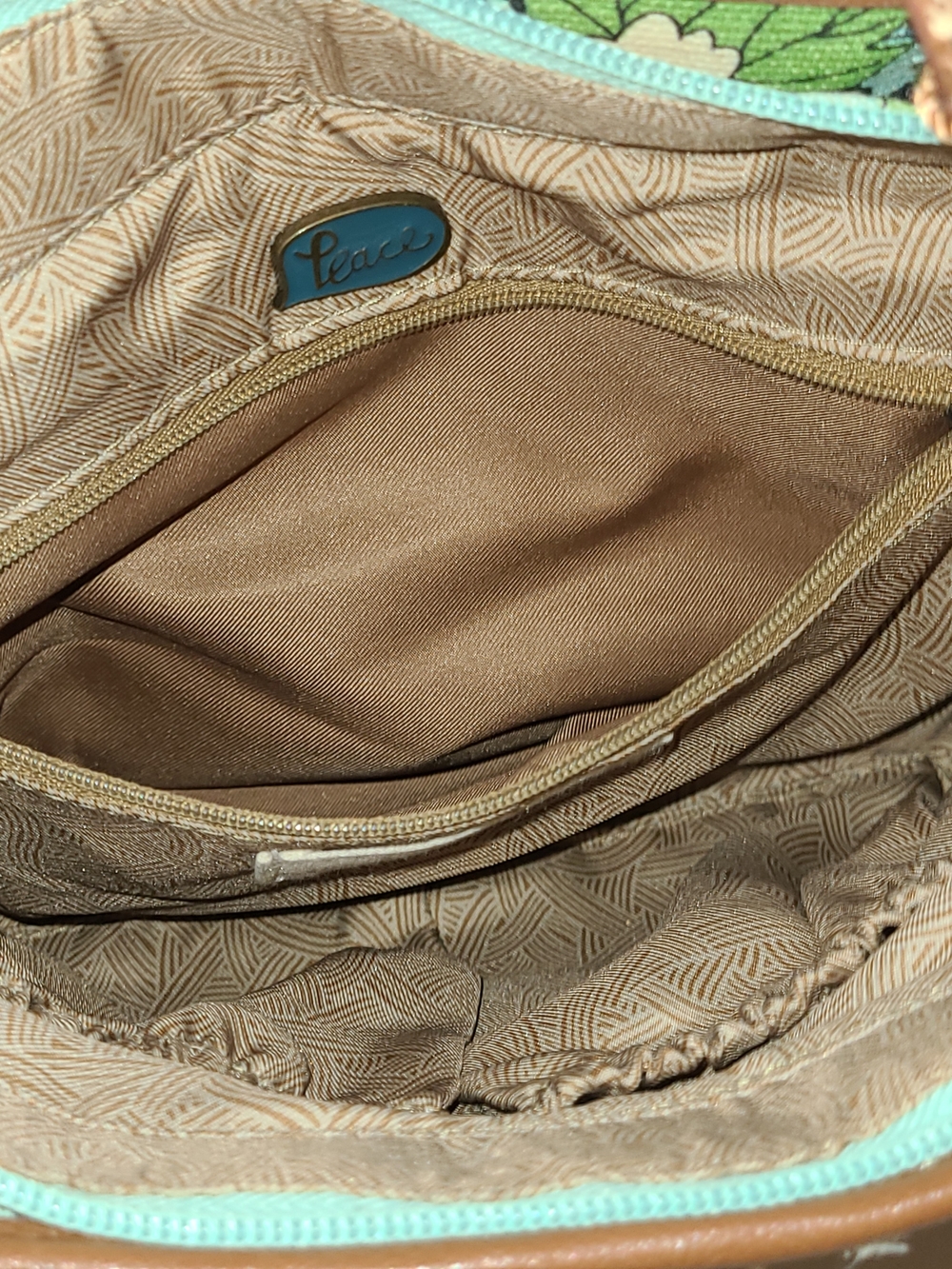 Sakroots Tan Woven Tote with Floral Butterfly Accent - Picture 12 of 13